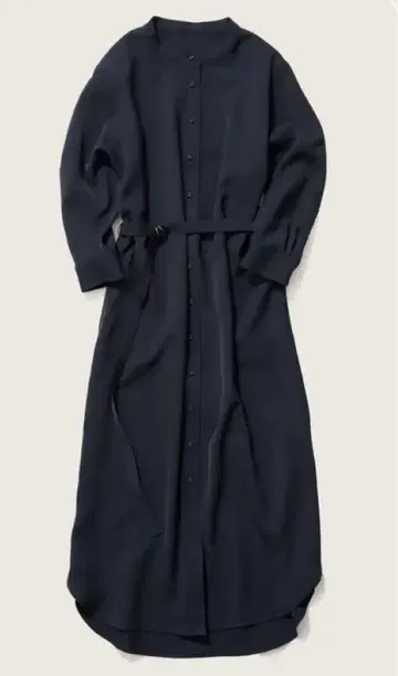 [ 완판템 ] 소쥬 밴드 카라 셔츠 원피스 네이비 TALL