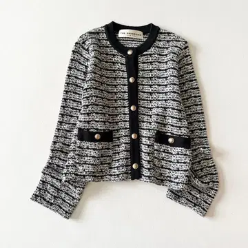 23aw 컨디션 최상 더 신즈 트위드 니트 가디건 골드 버튼 자켓