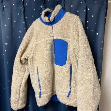 플리스 자켓 베이지/블루