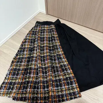 eimy istoire 트위드 체크 무늬 스커트