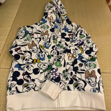 미키 프린트 후드 부착 후드티