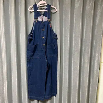 티티카카 자수 포켓 부착 데님 오버롤