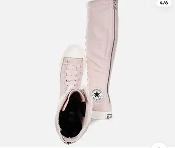 CONVERSE ALL STAR 핑크 레이스업 롱 부츠 핑크