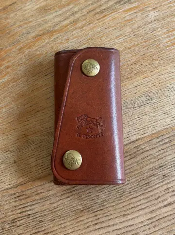 [ 새상품급 ] IL BISONTE 일비종떼 가죽 키케이스 브라운