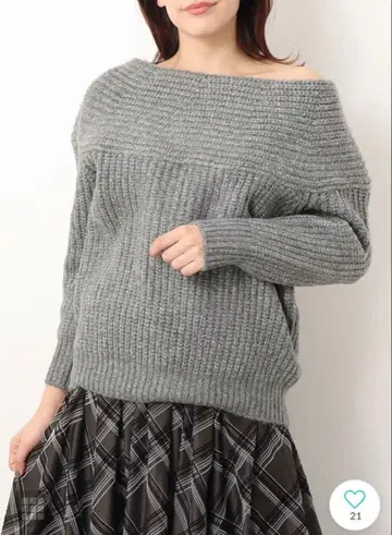 미사용 아푸와이저 리셰 오프숄더 니트