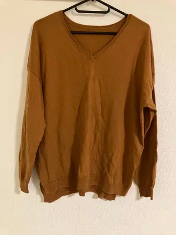 [ used ] sonnylabel 브라운 V넥 오버 사이즈 니트