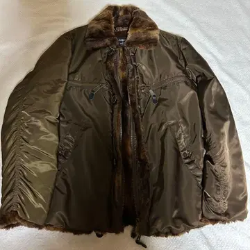 CABANE de zucca 퍼 포함 플라이트 자켓 브라운 S