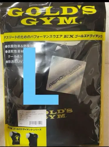 [ 새상품 ] 골드짐 드라이 탱크탑 스택라인 블랙 L 사이즈