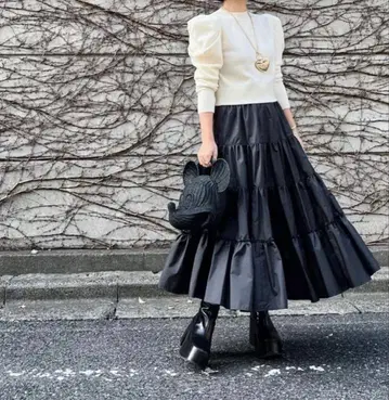 cygne aki 캉캉 스커트 블랙