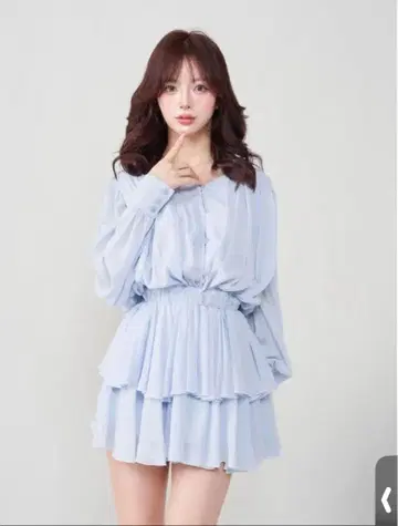 Darich 다리치 플러피 프릴 미니 원피스