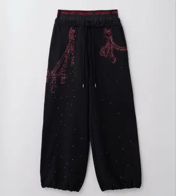 [ 새상품 초회 재고분 ] GRANCY 큐빅 레이어드 스웨트 팬츠 M