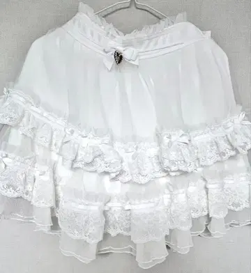 LIZLISA 레이스 튜튜 라이크 치마바지 화이트