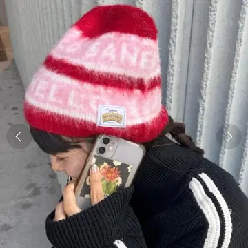 CIAOPANIC 로고 자카드 니트 비니