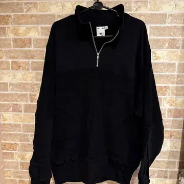 X-girl 블랙 하프 지퍼 트레이닝복