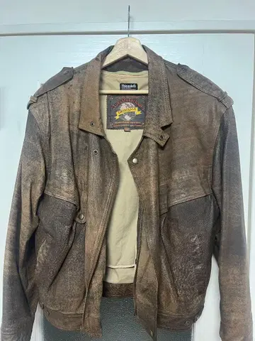 브라운 가죽 자켓 천연 가죽