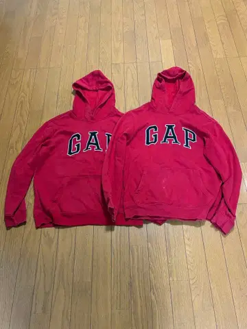 GAP 빨간색 후드 부착 후드티 2개 세트