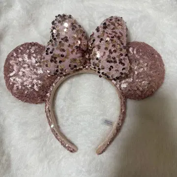 핑크 스팽글 미니 머리띠