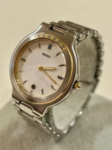 SEIKO 프레시지 5E39-6A00 남성용 쿼츠 손목시계 작동품