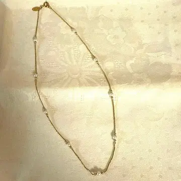 작은 알갱이 펄 심플 골드 체인 갸샤 목걸이 고급 액세서리 40cm