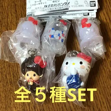 몬치치 x 헬로키티 메지루시 액세서리 전 5종 SET