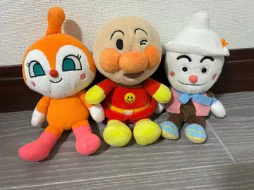 호빵맨 프리티 빈즈 봉제 인형 3체 세트