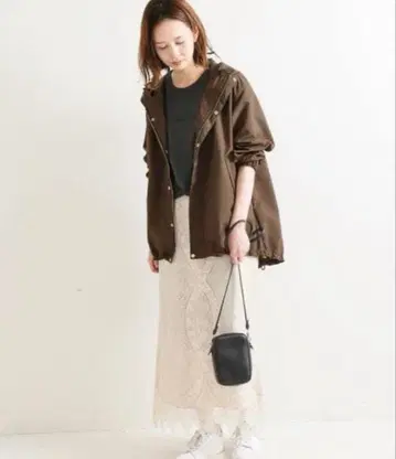 IENA P 타프타 후데트 블루종 36 브라운