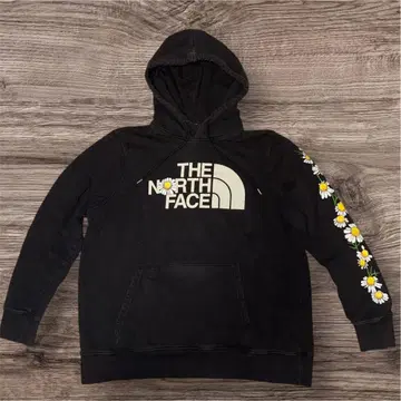 [ 레어 ] THE NORTH FACE 블랙 플라워 프린트 후드티 L