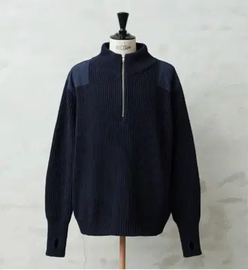 WAIPER.inc 미군 U.S.M.C 명령어 하프 지퍼 스웨터