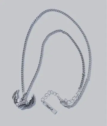 xgirl HEART AND WING CHARM NECKLACE 실버