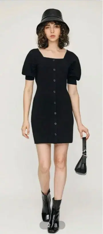 SLY 프론트 버튼 미니 원피스