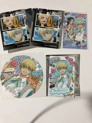 도쿄 리벤저스 캐릭터 카페 미니 카드 바지 케이스케 마츠노 치후유 코스터