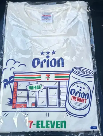 오키나와 세븐일레븐 한정판 오리온 맥주 콜라보 T셔츠 L 사이즈