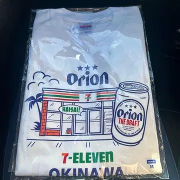 오키나와 세븐일레븐 한정판 오리온 맥주 콜라보 T셔츠 M 사이즈
