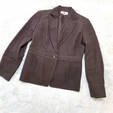 flaneries 테일러드 자켓(L) 브라운 1버튼 울 혼방 무지