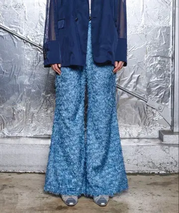 미사용 택 포함 seyto 컷 자카드 플레어 팬츠 사이즈 3