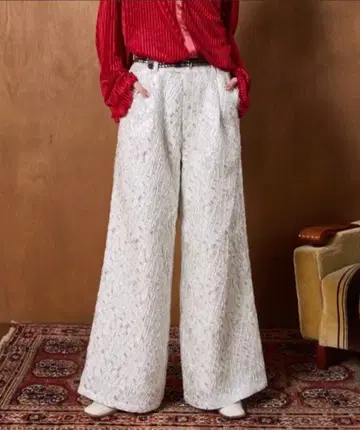 seyto 자카드 글로시 플레어 팬츠 사이즈 3