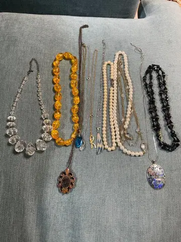 목걸이 묶음 판매 앤티크 여성용 색석 펄