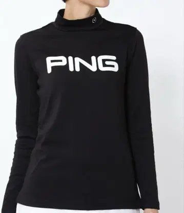 미사용 새상품 택 포함 ping UV 긴팔 하이넥 티셔츠 여성용 블랙 M