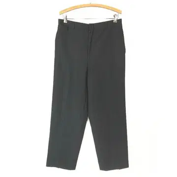 블랙 개버딘 울 슬랙스 팬츠 스트레이트 W31 L29