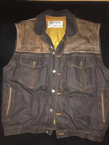 소가죽 헌팅 베스트 80's 한국제