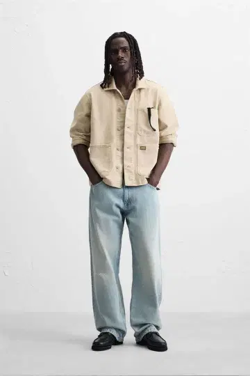 ZARA 9252/407/712 커버올 워크 자켓 페인트