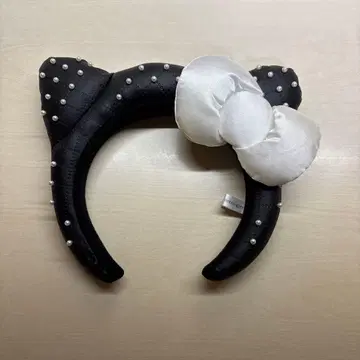 헬로키티 펄 장식 머리띠