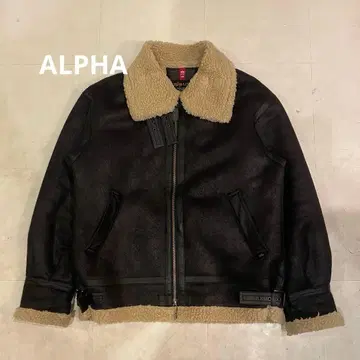 ALPHA 무스탕 자켓 B-3 TA1548-175 블랙 L