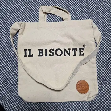 IL BISONTE 숄더백 베이지 캔버스