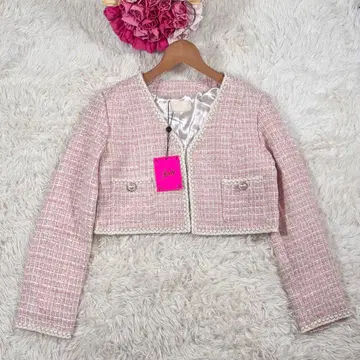 미사용 Rady 레이디 트위드 자켓 핑크 프리 사이즈 언니 갸루