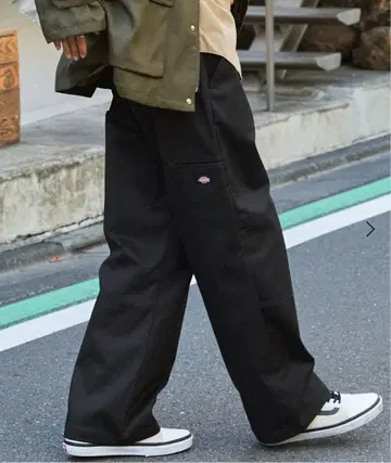 Dickies 블랙 워크 팬츠