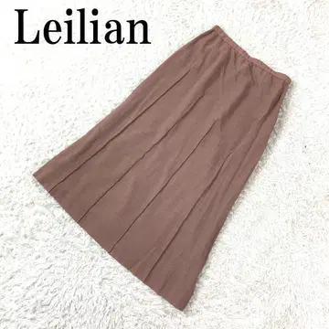 레리안 롱 스커트 브라운 핑크 울 폴리에스테르 11 B724