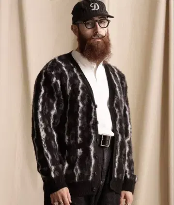 Schott 샤기 니트 가디건