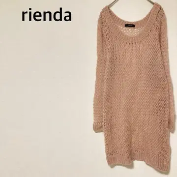 rienda 리엔다 큼직한 시스루 니트 튜닉 루즈핏