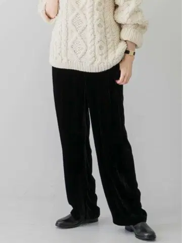 카구레 실크 레이온 벨벳 이지 팬츠